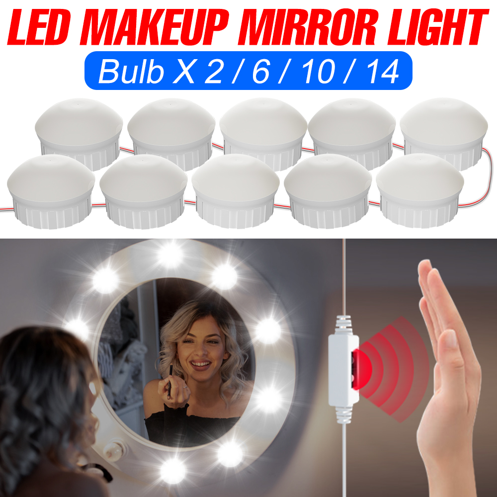 Dressing Table Vanity With Lighted Mirror - Makeup Mirror Light Vanity Hand Sweep