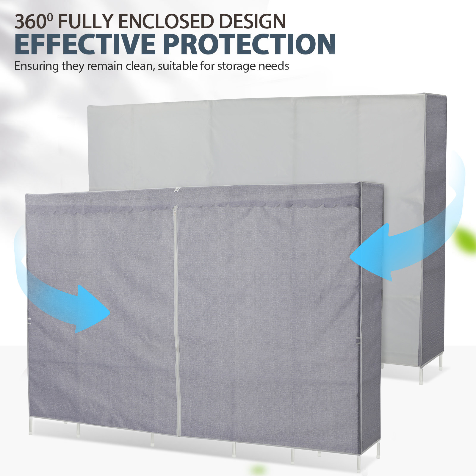 Clothes Rack With Cover Bedroo - Wardrobe Closet Portable Fabric Cover 评论和价格