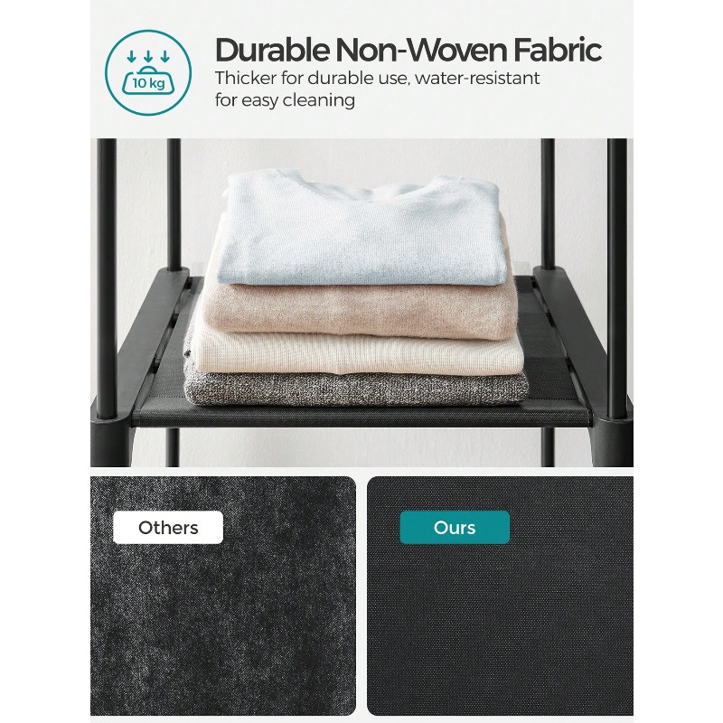 Black Closet Wardrobe, Portabl - Wardrobe Closet Portable Fabric Cover 评论和价格