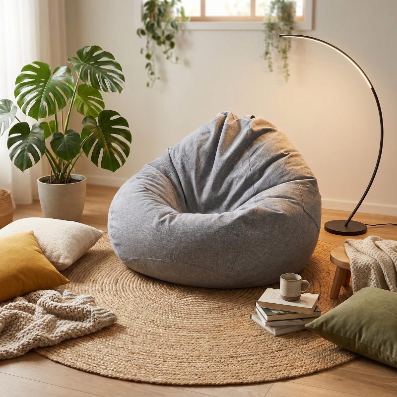 Bean Bag Chair Soft Plush Floo - Bedroom Furniture 评论和价格