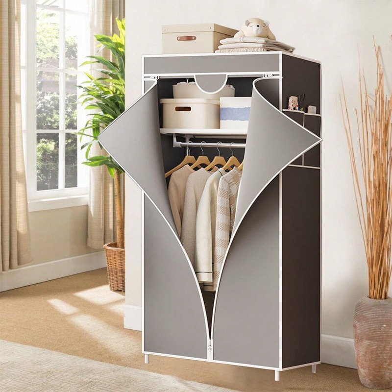 Red/Gray/Blue/Coffee Portable  - Wardrobe Closet Portable Fabric Cover 评论和价格