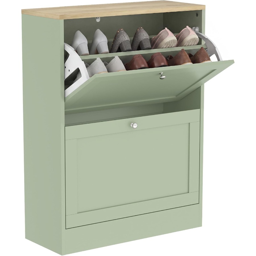Entryway Shoe Storage Cabinet, - Shoe Rack Cabinet Narrow Entryway 评论和价格