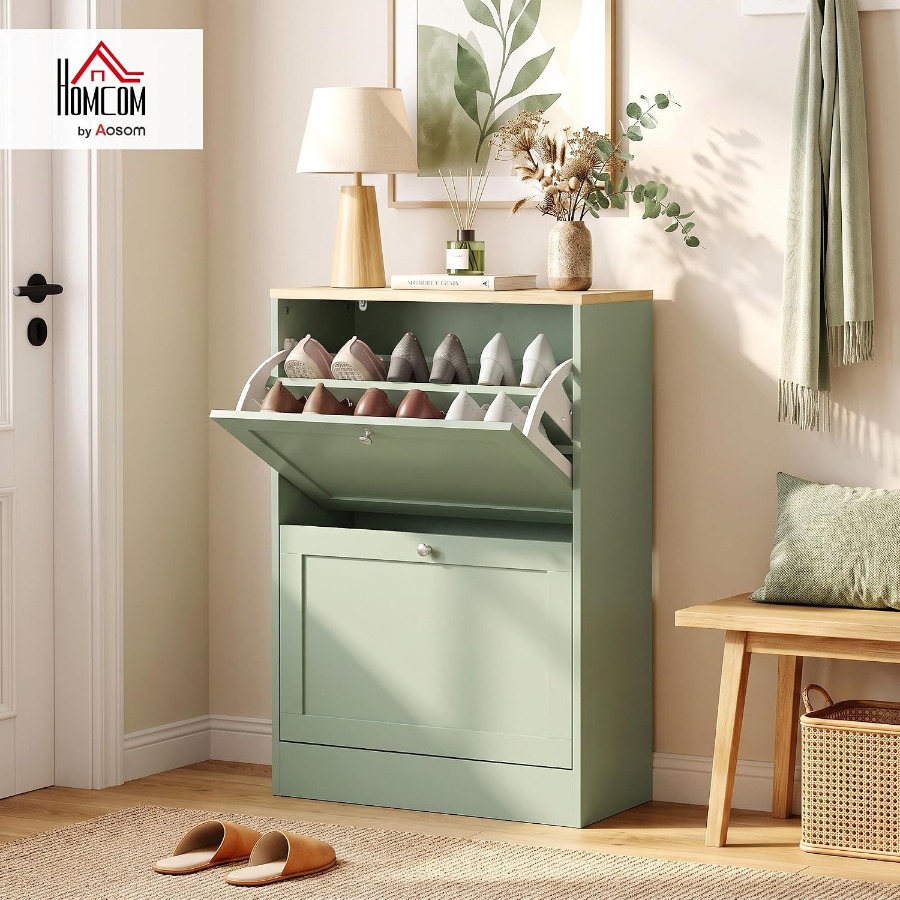 Entryway Shoe Storage Cabinet, - Shoe Rack Cabinet Narrow Entryway 评论和价格