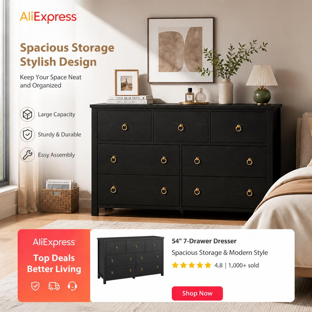7 Drawer Dresser for Bedroom,  - Bedroom Furniture 评论和价格
