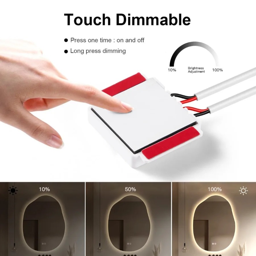 Dimmable Touch Control Bathroo - Dressing Table Vanity With Lighted Mirror 评论和价格