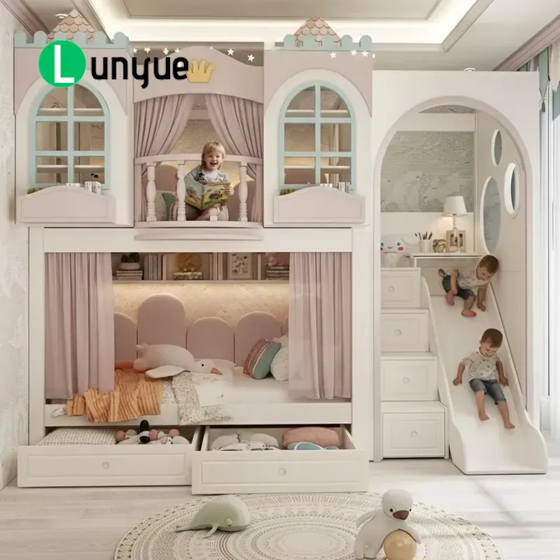 Ankke Custom Princess House Bu - Bunk Bed With Stairs And Slide 评论和价格