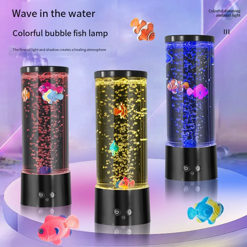 LED fish Lamp Ambient Night Li - Floating Nightstand With Led Light 评论和价格