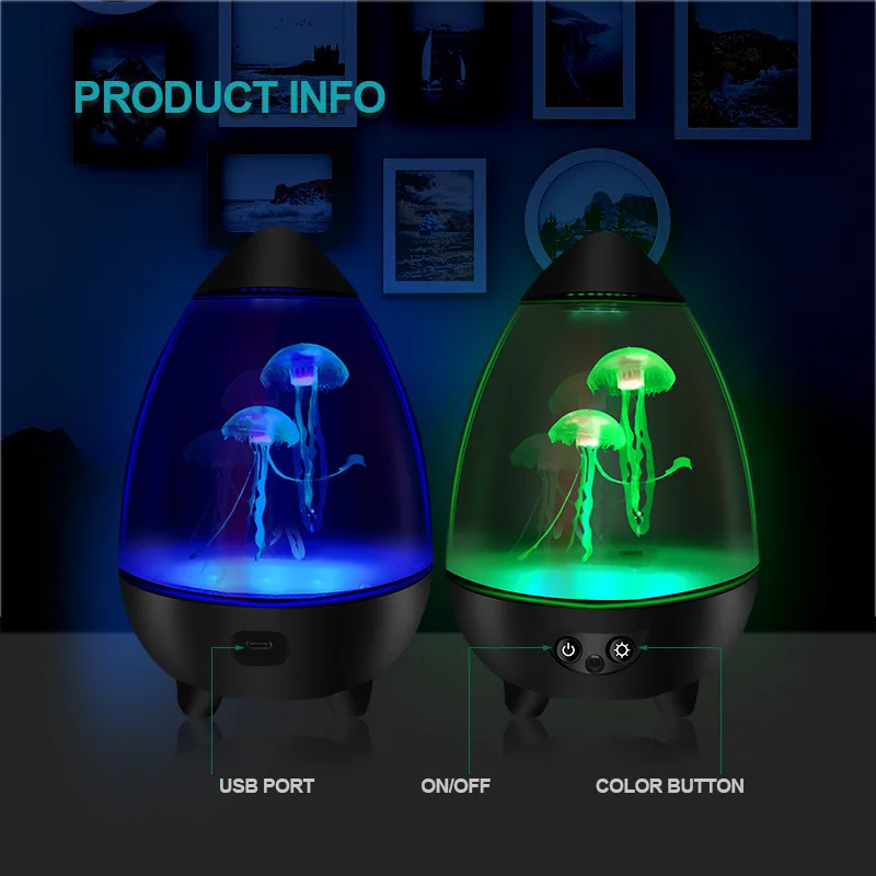LED fish Lamp Ambient Night Li - Floating Nightstand With Led Light 评论和价格