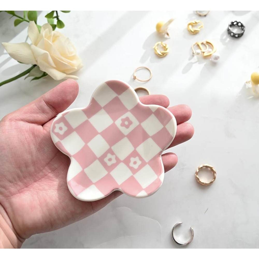 Ceramic Checkered Jewelry Tray - Bedroom Furniture 评论和价格