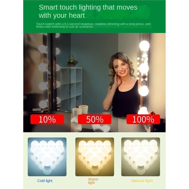 USB Rechargeable LED Vanity Li - Dressing Table Vanity With Lighted Mirror 评论和价格