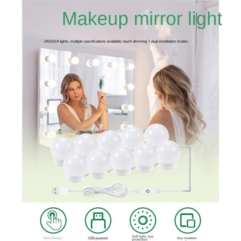 USB Rechargeable LED Vanity Li - Dressing Table Vanity With Lighted Mirror 评论和价格
