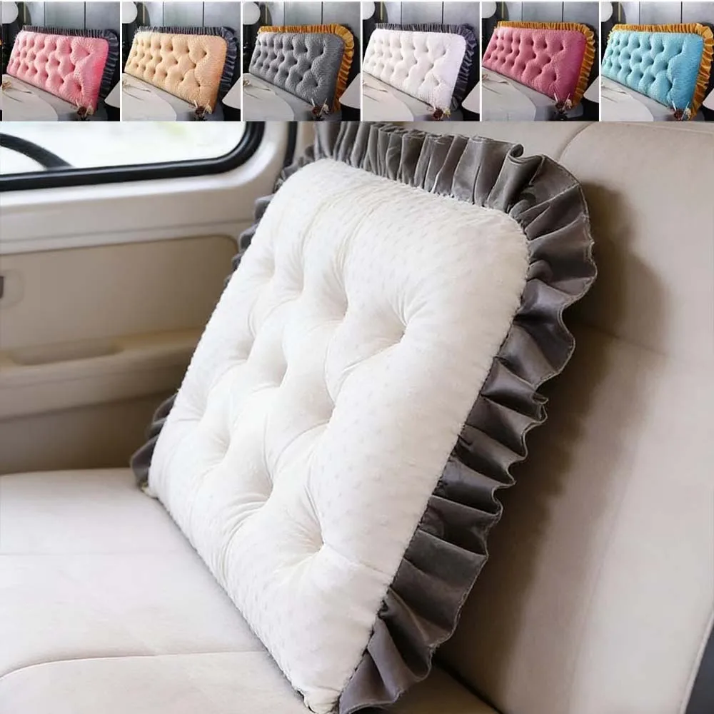 Ruffled Edge Headboard Pillow  - Headboard Cushion Backrest Tatami 评论和价格