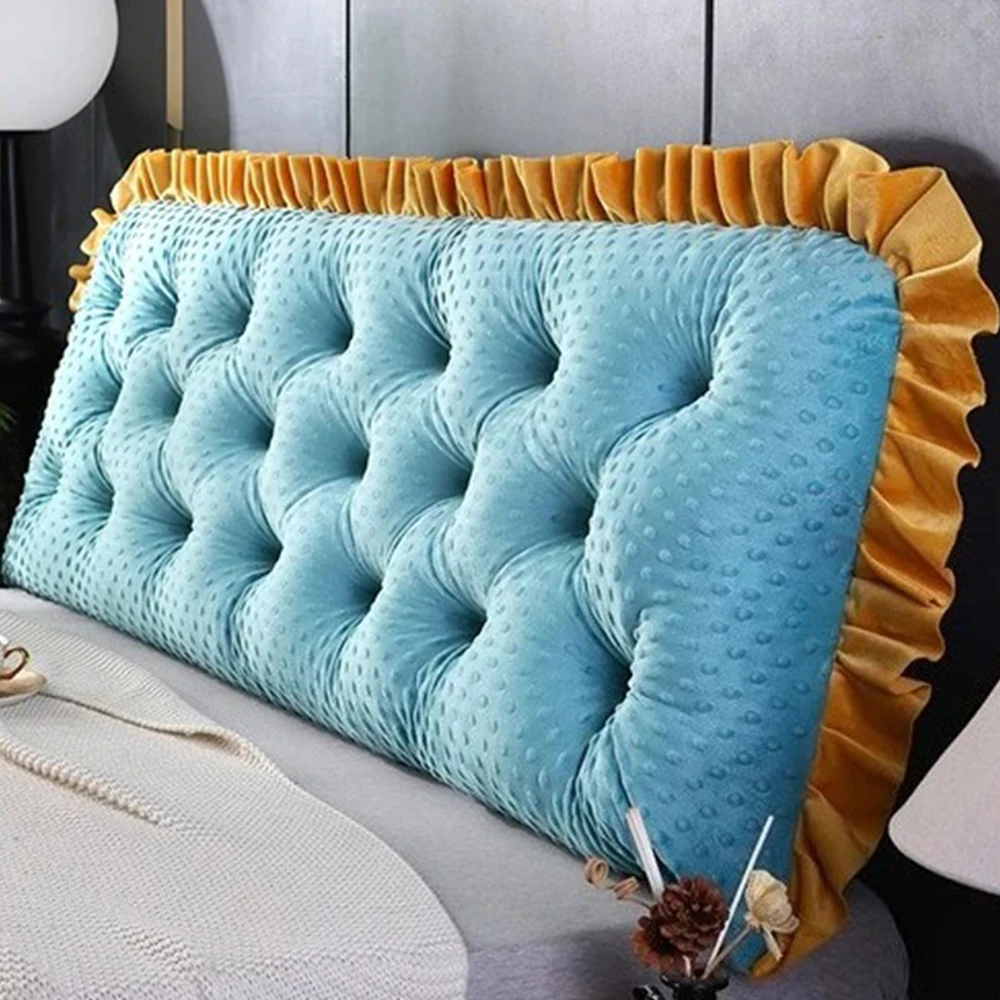 Ruffled Edge Headboard Pillow  - Headboard Cushion Backrest Tatami 评论和价格
