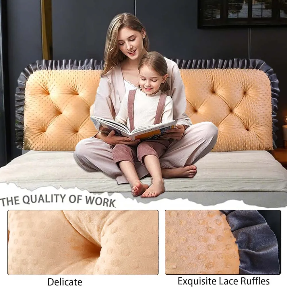 Ruffled Edge Headboard Pillow  - Headboard Cushion Backrest Tatami 评论和价格