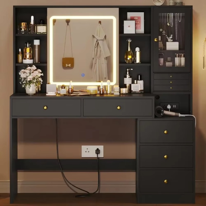 5-Drawer Dressing Vanity Table - Dressing Table Vanity With Lighted Mirror 评论和价格