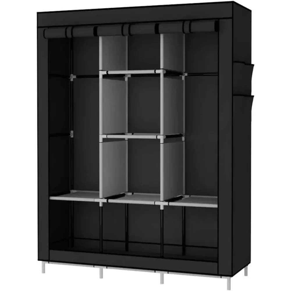 &Portable Wardrobe Closet Clot - Wardrobe Closet Portable Fabric Cover 评论和价格